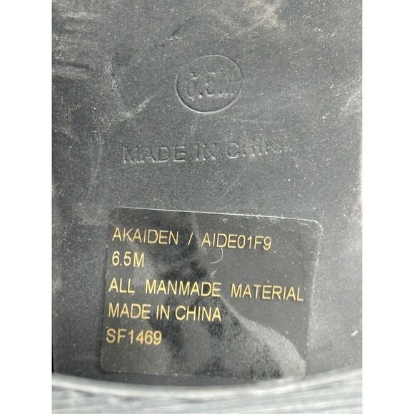 Anne Klein Sandals Womens Size 6.5 Black Braided Double Strap Slip On Heels - Picture 5 of 6